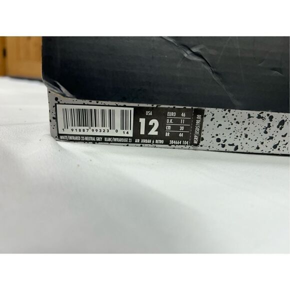 Nike Air Jordan 6 Retro VI‎ Tinker Hatfield White 384664 104 Mens Size 12 - Picture 6 of 6